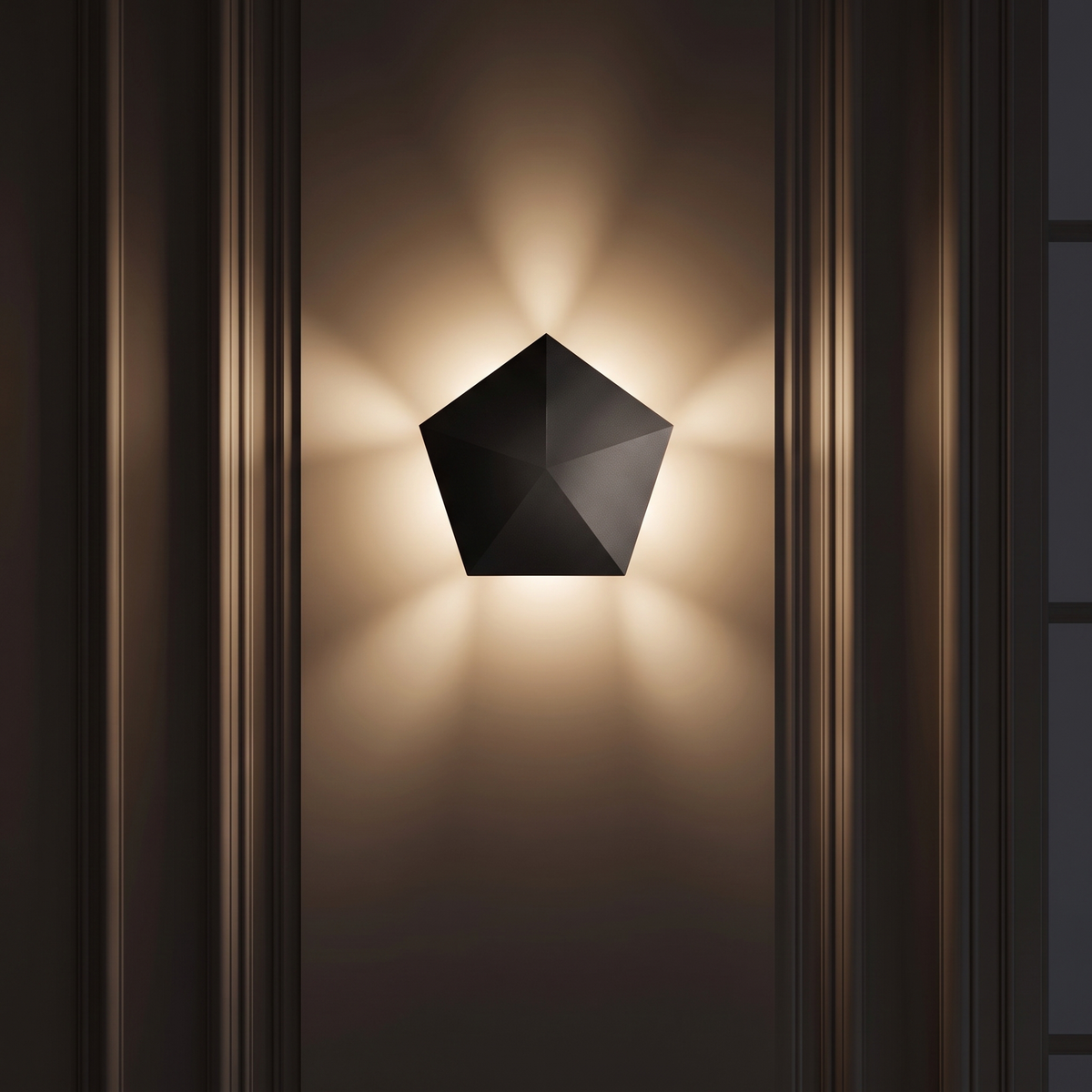 Kinkiet led czarny – efekt halo, minimalizm | SUDULI