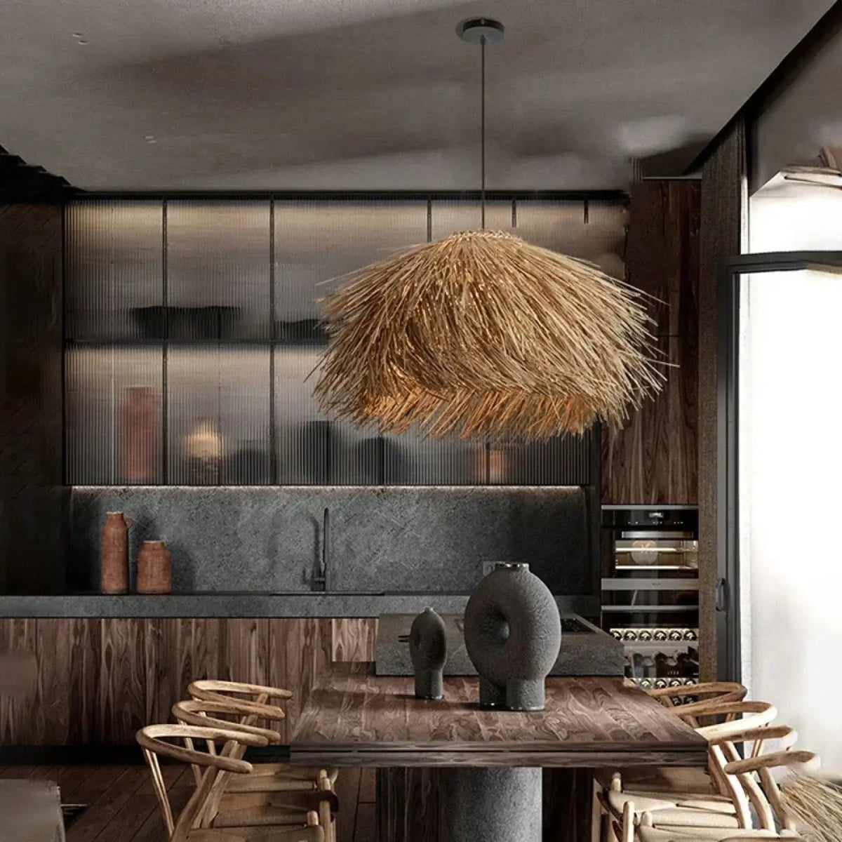 Lampa wisząca boho oryginalna naturalna | Prattisa