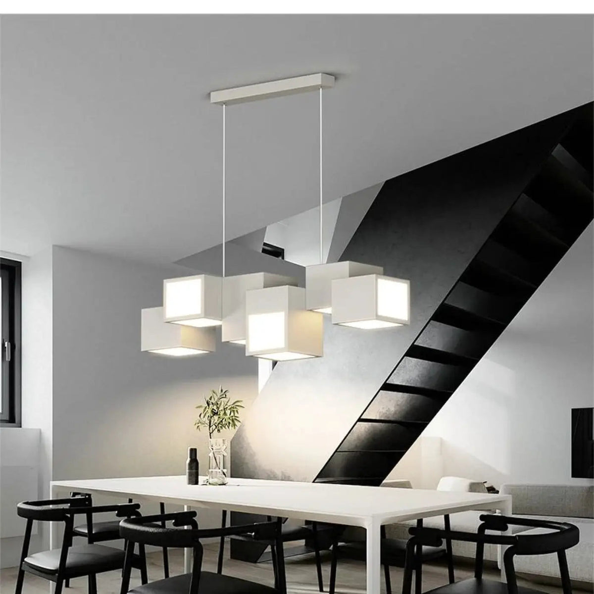 Lampa wisząca geometryczna szara | Rovessa
