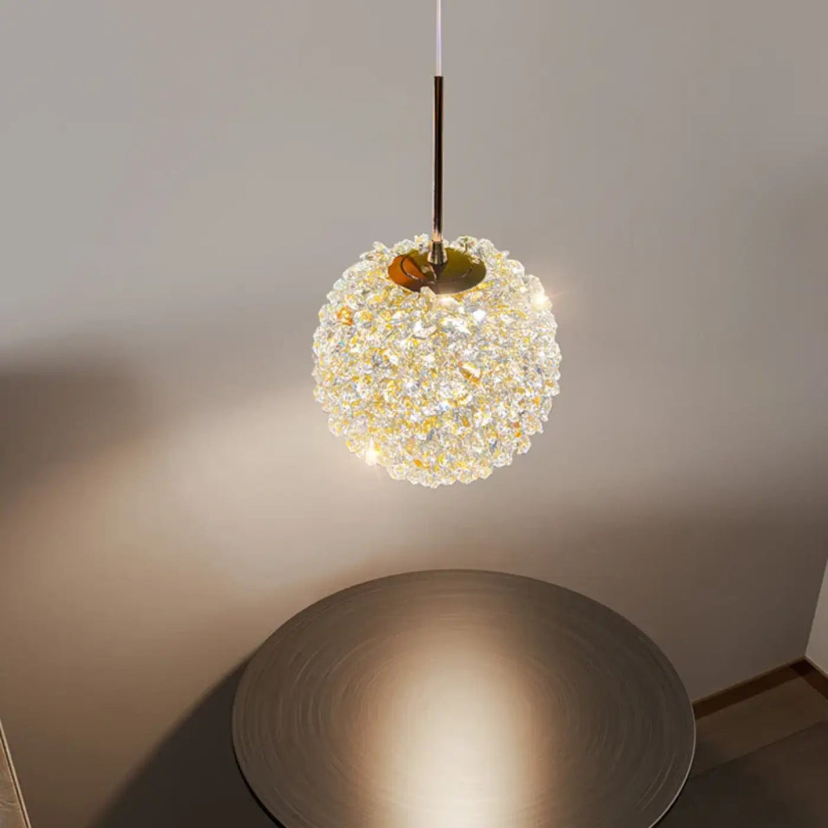 Lampa wisząca okrągła biała | Vorosa