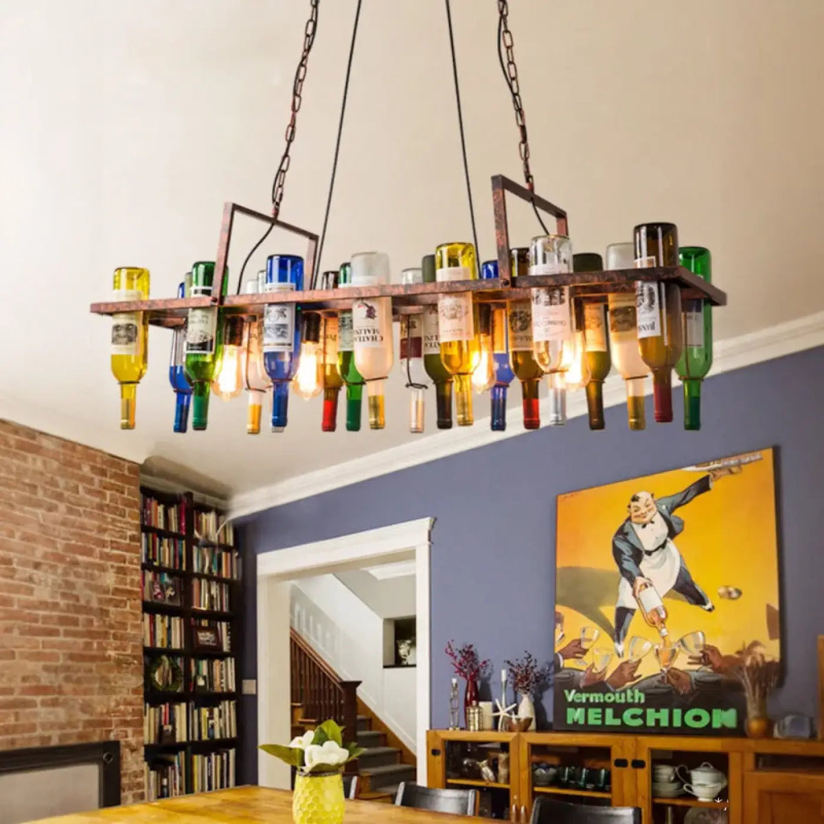 Lampa wisząca szklana metalowa | Sienenna