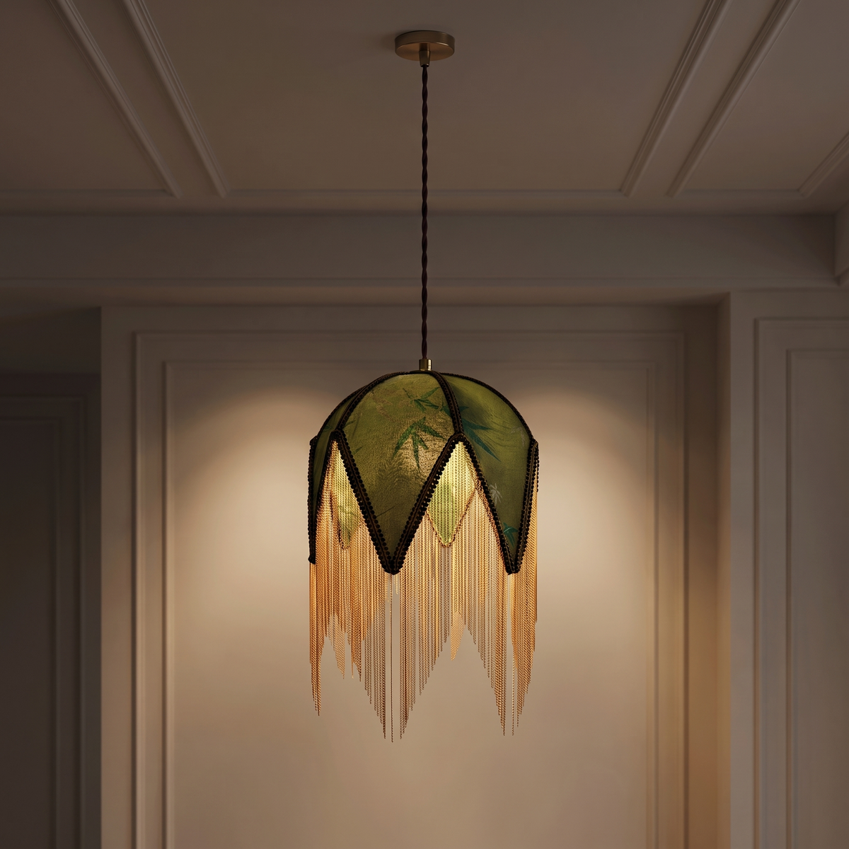 Lampa wisząca zielona | Amberosa