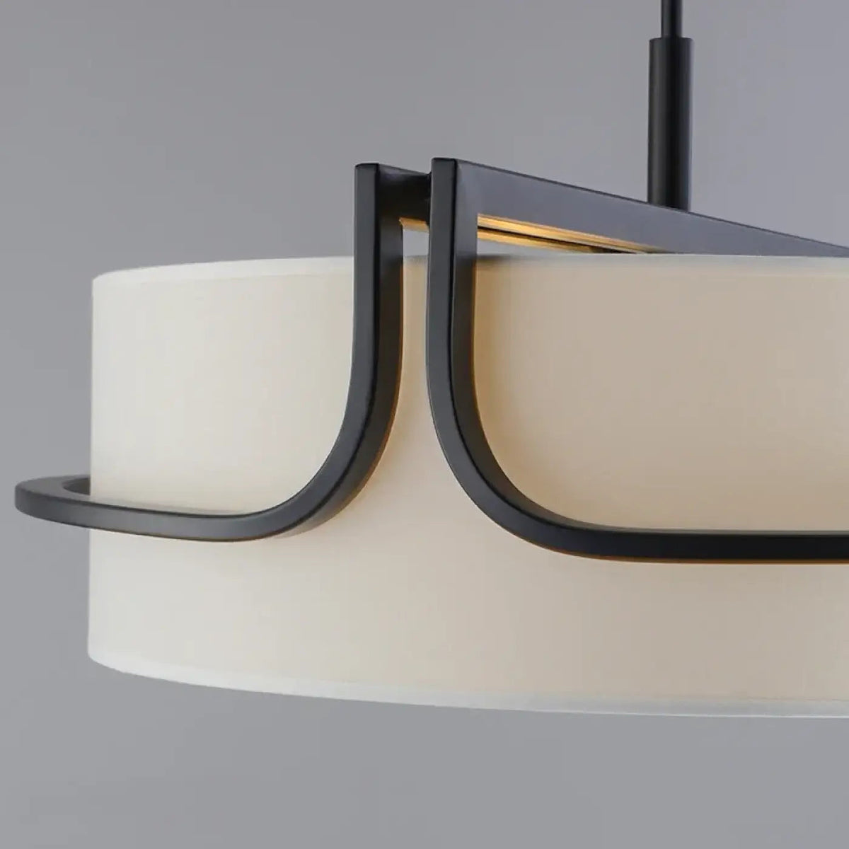 Lampa wisząca z abażurem z tkaniny biała | Adressa