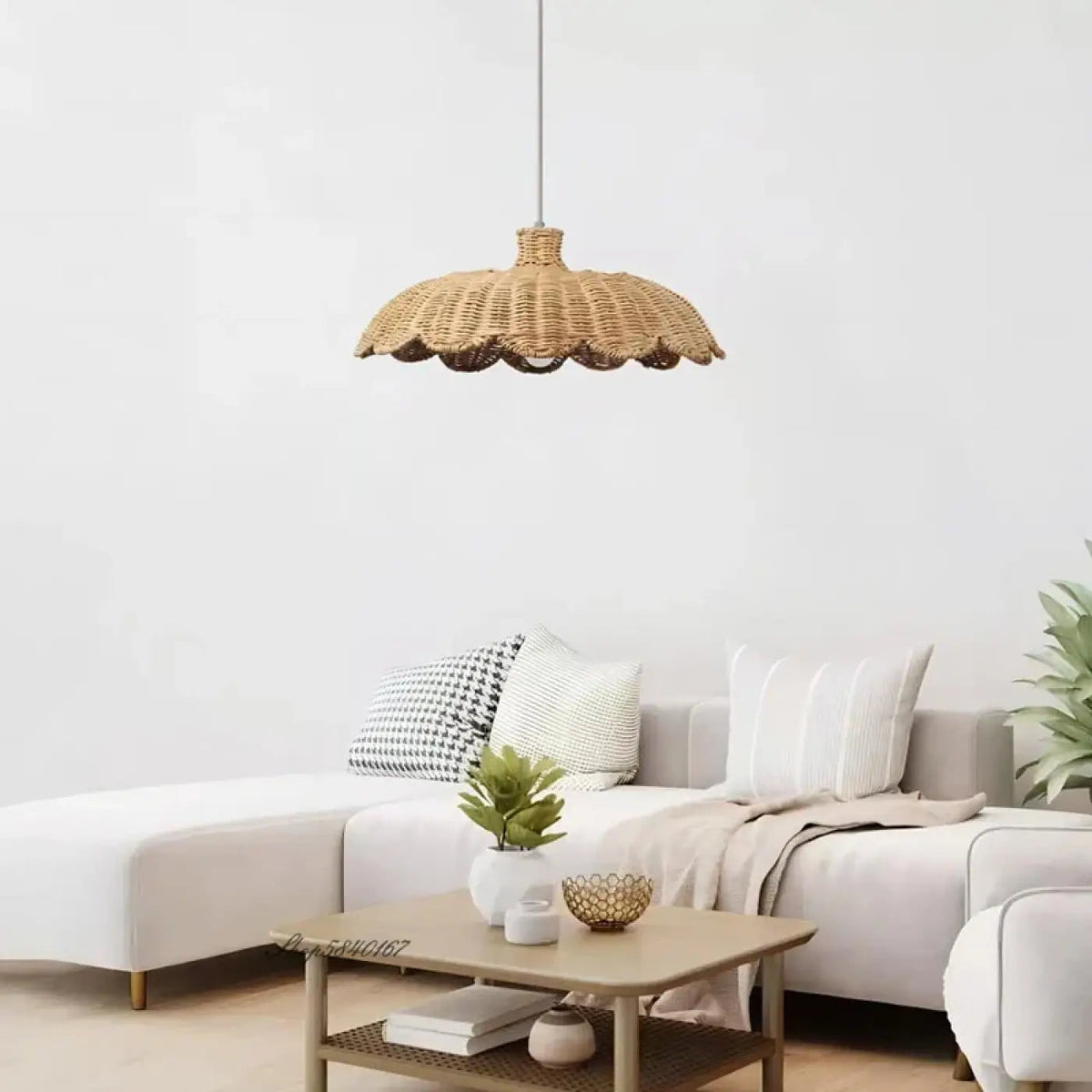 Lampa wisząca naturalna art déco | Gemmilla