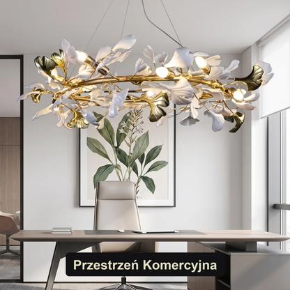 Biały żyrandol do salonu | Sienetta