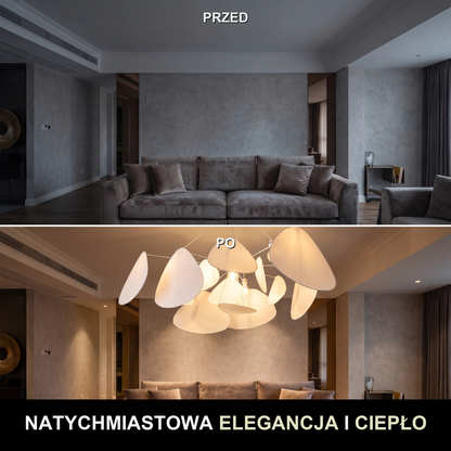 Biały żyrandol glamour | Valana