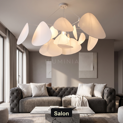 Biały żyrandol glamour | Valana