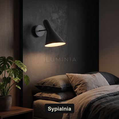 Czarny kinkiet do sypialni – nowoczesny LED | CONARO