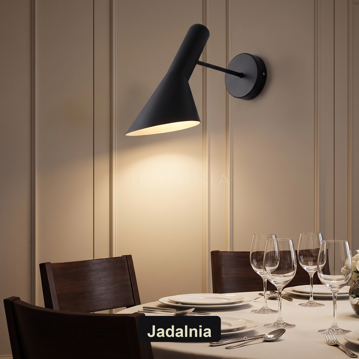 Czarny kinkiet do sypialni – nowoczesny LED | CONARO