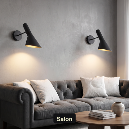 Czarny kinkiet do sypialni – nowoczesny LED | CONARO
