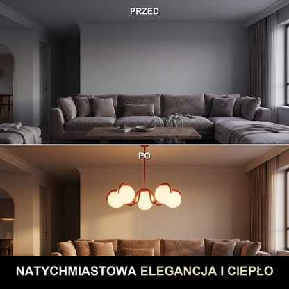 Czerwony żyrandol do kuchni | Palmavia