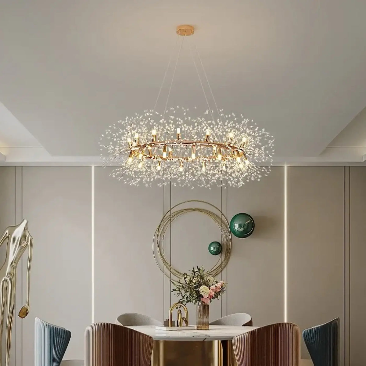 Designerski żyrandol do salonu