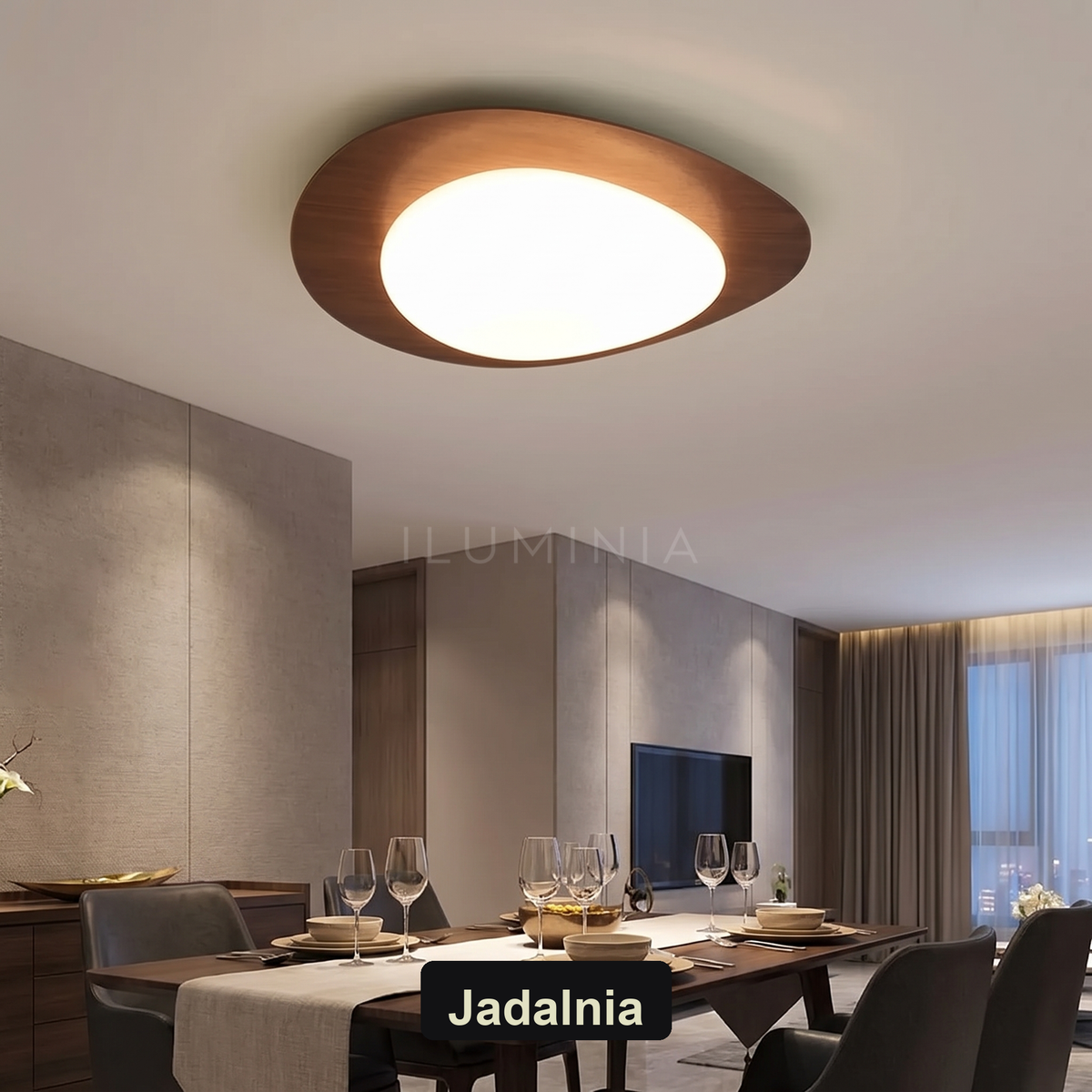 Duży plafon LED do salonu | Riflisa