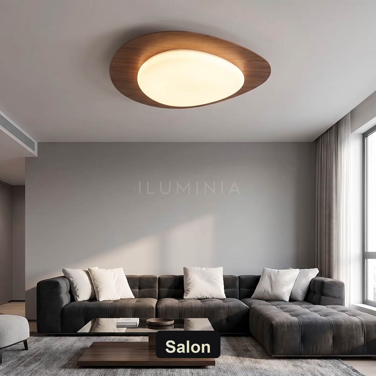 Duży plafon LED do salonu | Riflisa