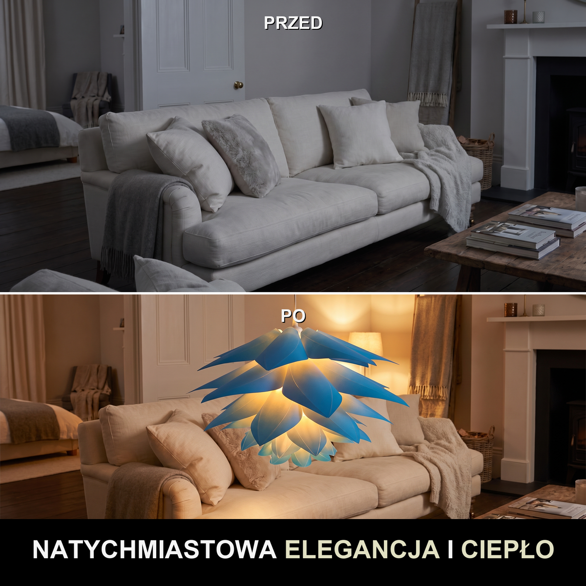 Fioletowa lampa wisząca | Talessa