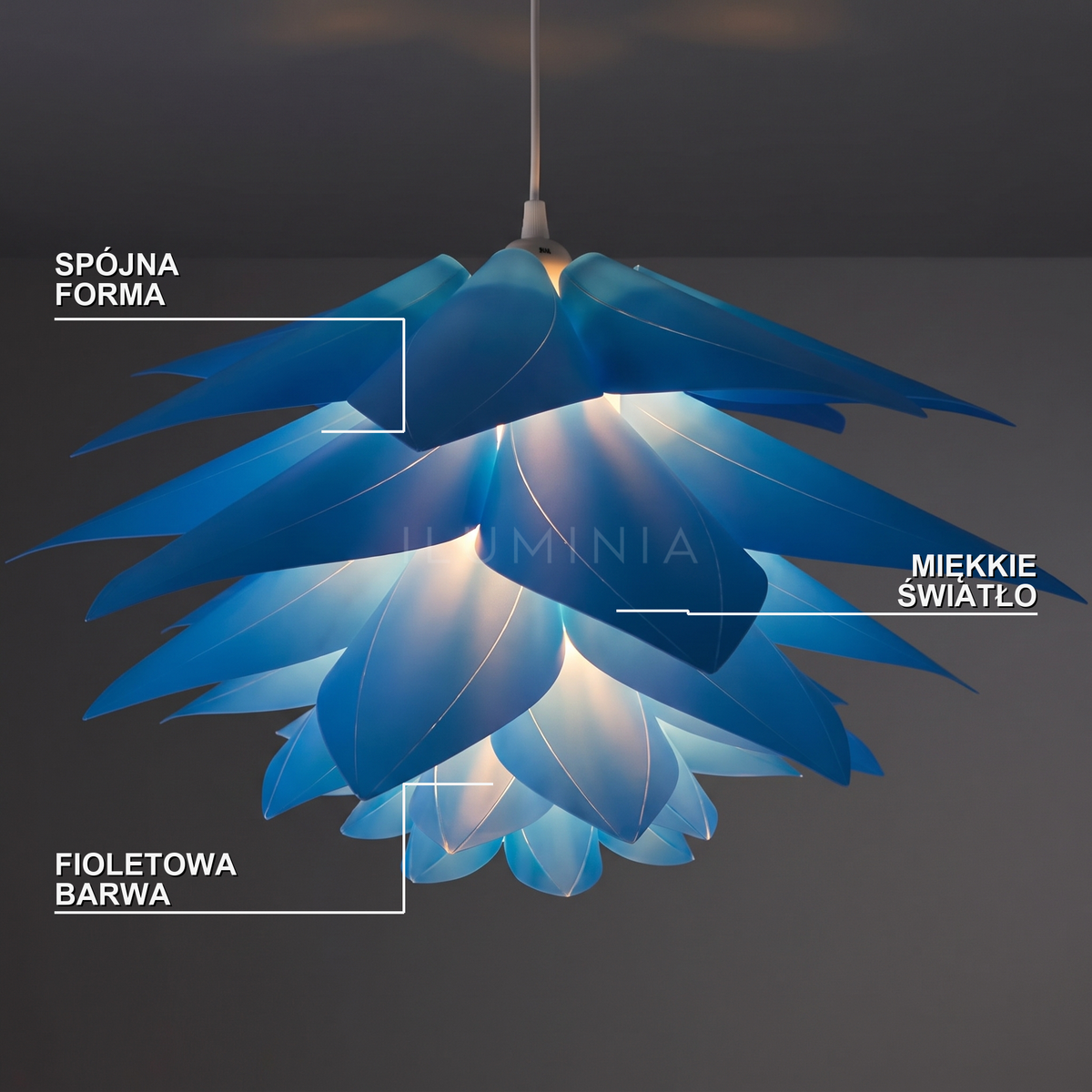 Fioletowa lampa wisząca | Talessa