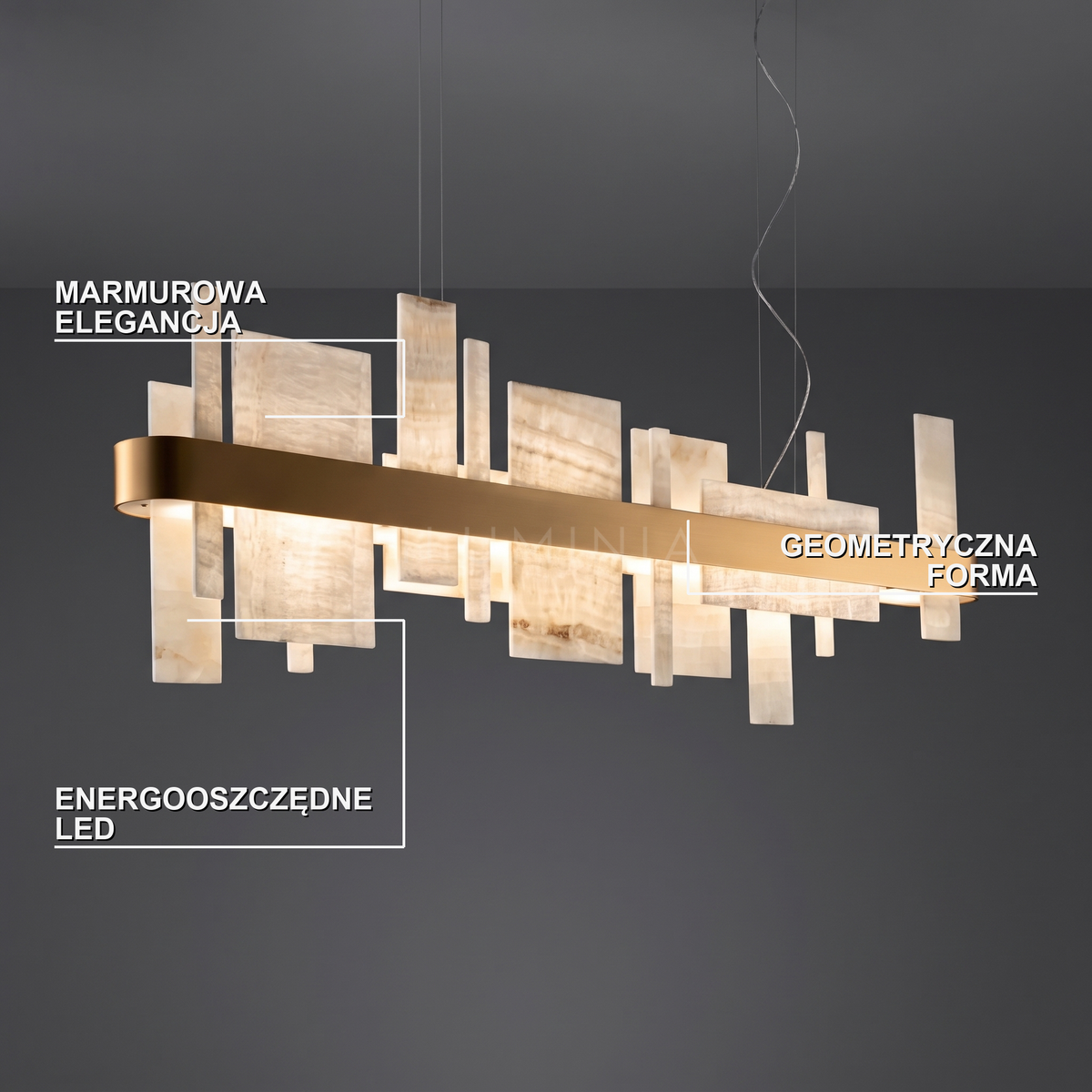 Geometryczna lampa wisząca | Elmenza