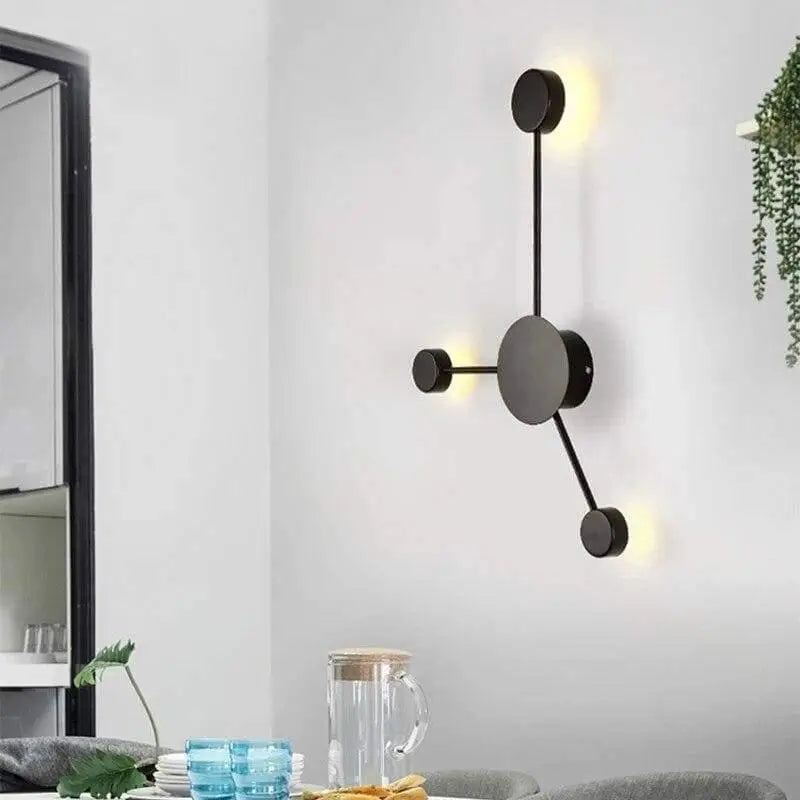 Kinkiet czarny LED geometryczny