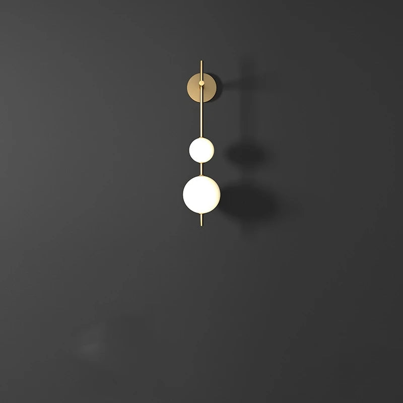 Kinkiet art deco – LED, opalowe szkło – ujęcie 6