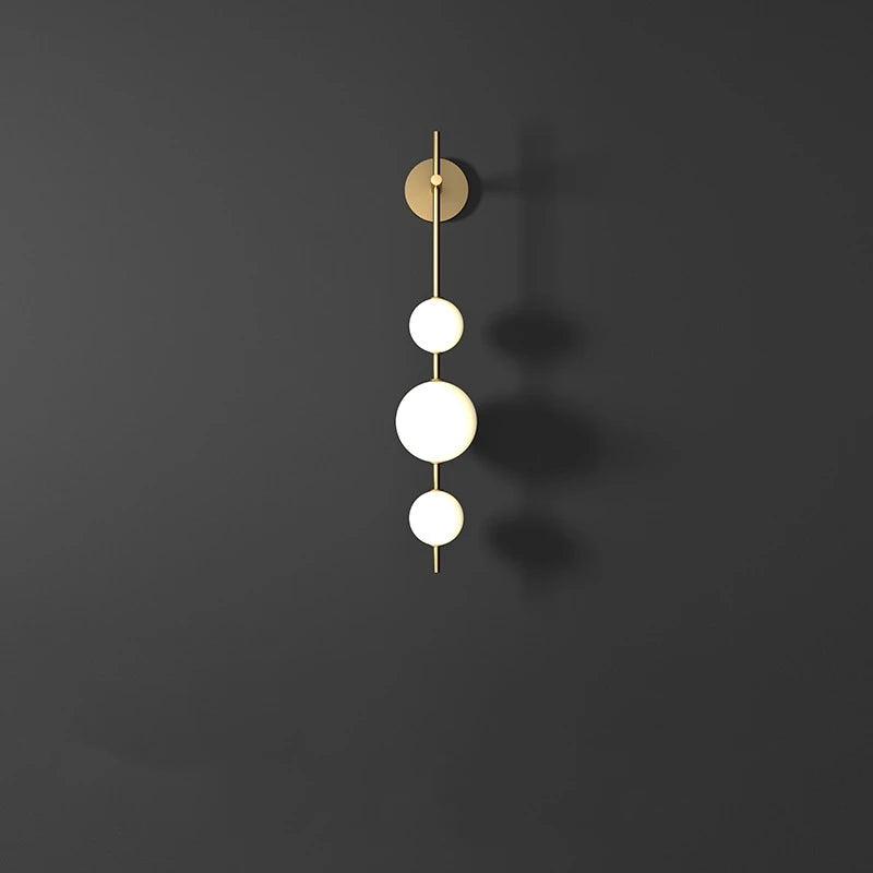 Kinkiet art deco – LED, opalowe szkło – ujęcie 7