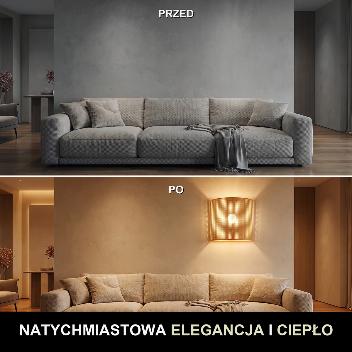 Kinkiet bambusowy – naturalny, zen | BAMBA