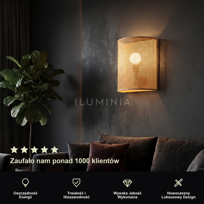 Kinkiet bambusowy – naturalny, zen | BAMBA