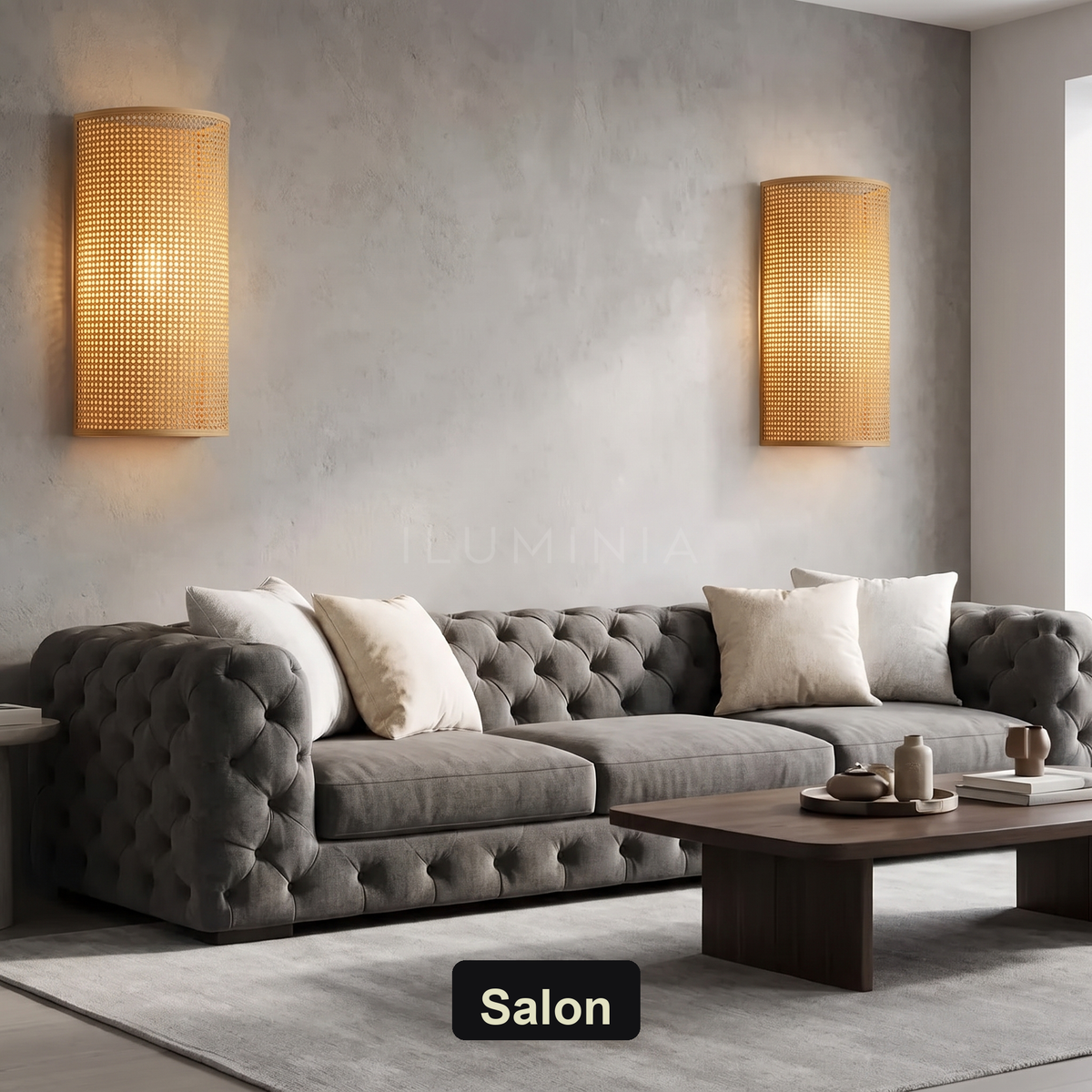 Kinkiet bambusowy – naturalny, zen | BAMBA