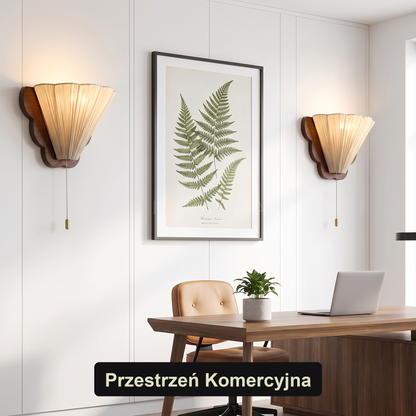 Kinkiet boho – drewno i tkanina | DOUTURNO