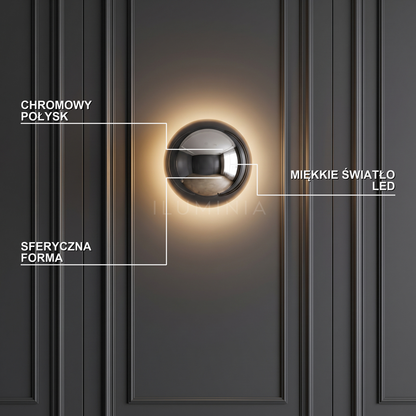 Kinkiet chrom – okrągła lampa LED | BOULIA – cechy i funkcje