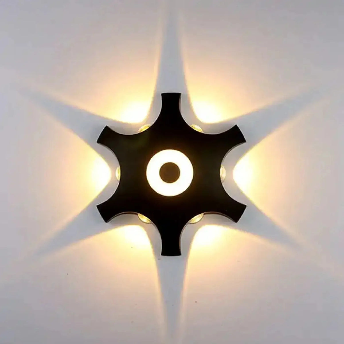 Kinkiet czarny led – gwiazda, dekoracyjny