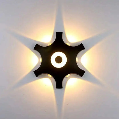 Kinkiet czarny led – gwiazda, dekoracyjny