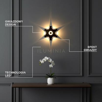 Kinkiet czarny led – gwiazda, dekoracyjny – ujęcie 3