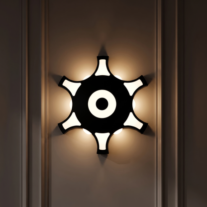 Kinkiet czarny led – gwiazda, dekoracyjny | MIFAH
