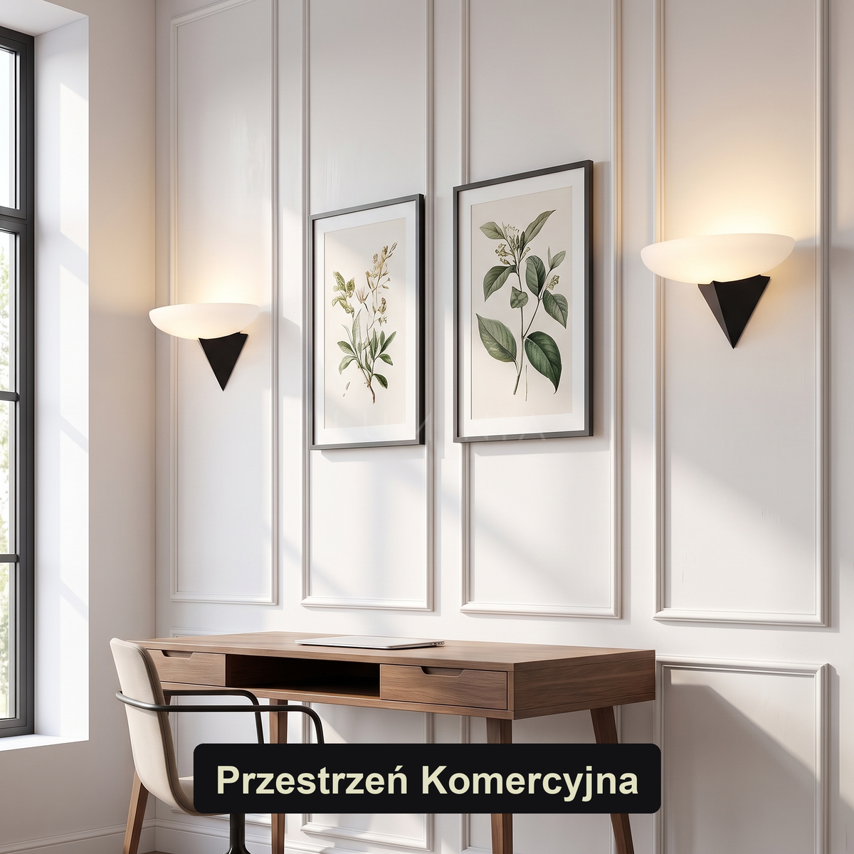 Kinkiet czarny nowoczesny – trójkąt geometryczny | FROSTE