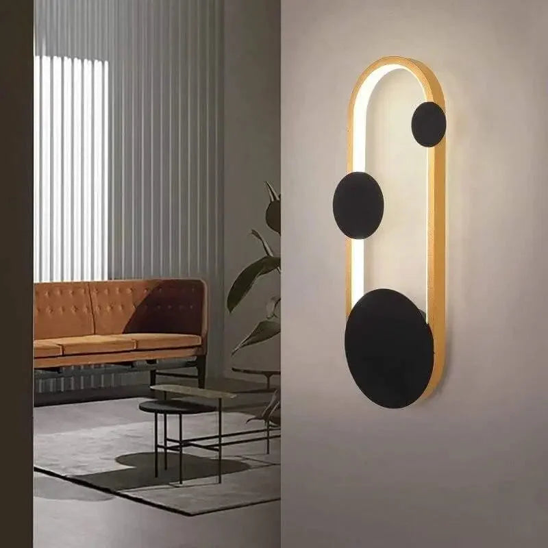Kinkiet czarny okrągły – LED, minimalizm – ujęcie 9