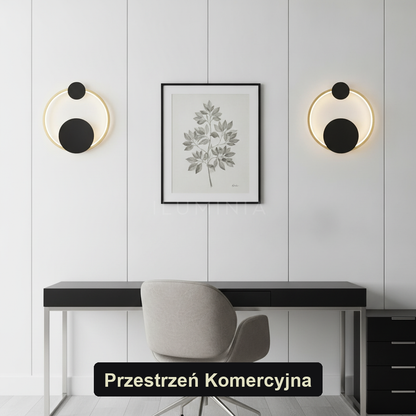 Kinkiet czarny okrągły – LED, minimalizm – ujęcie 4