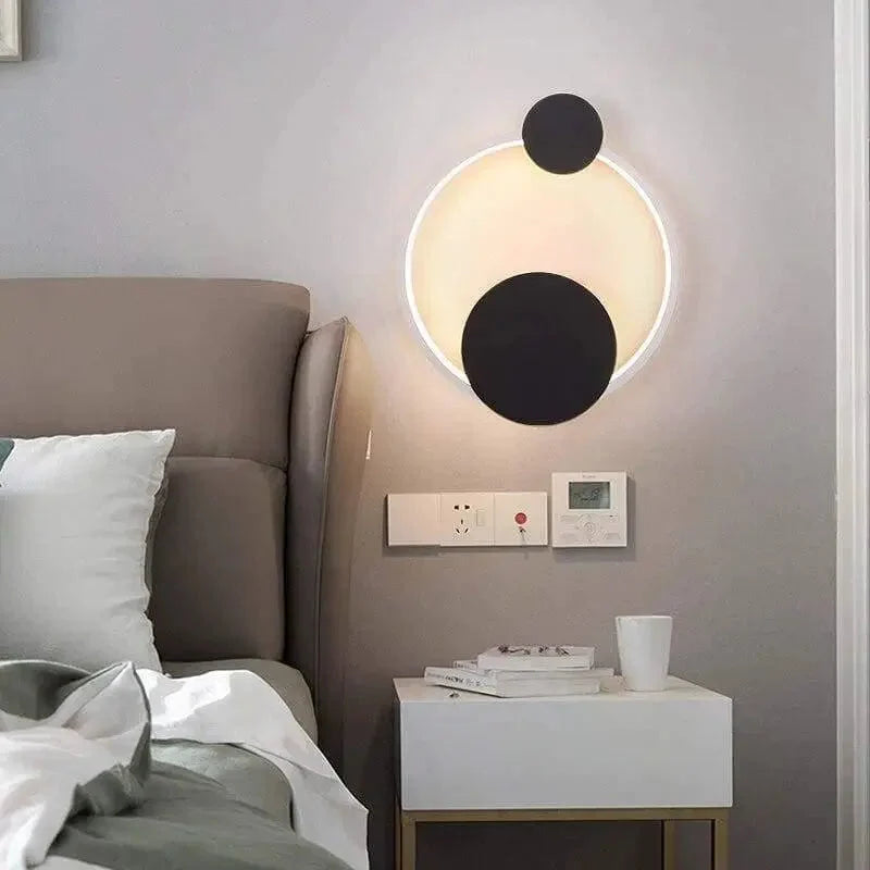 Kinkiet czarny okrągły – LED, minimalizm – ujęcie 6