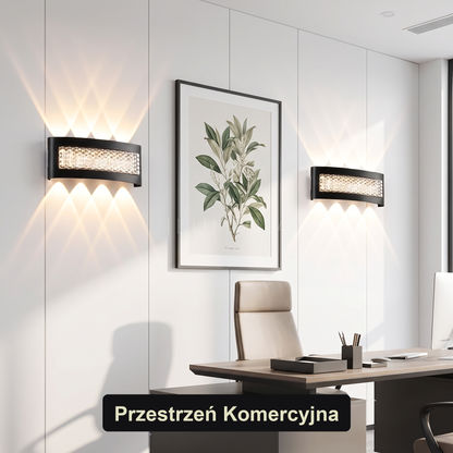 Kinkiet czarny z kryształkami – LED | SUTYRITE – przestrzeń komercyjna