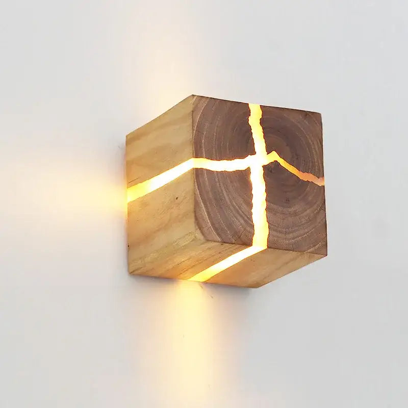 Kinkiet drewniany LED