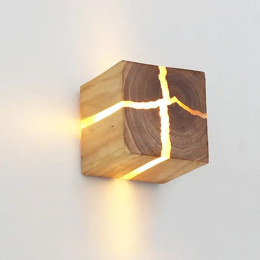 Kinkiet drewniany LED
