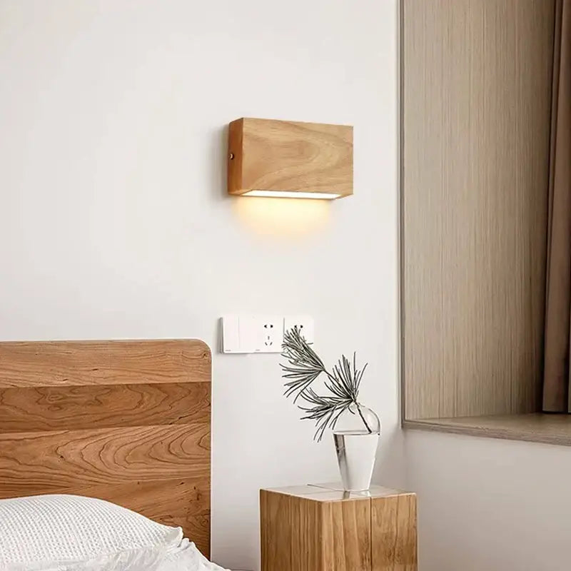 Kinkiet drewniany loft do kuchni