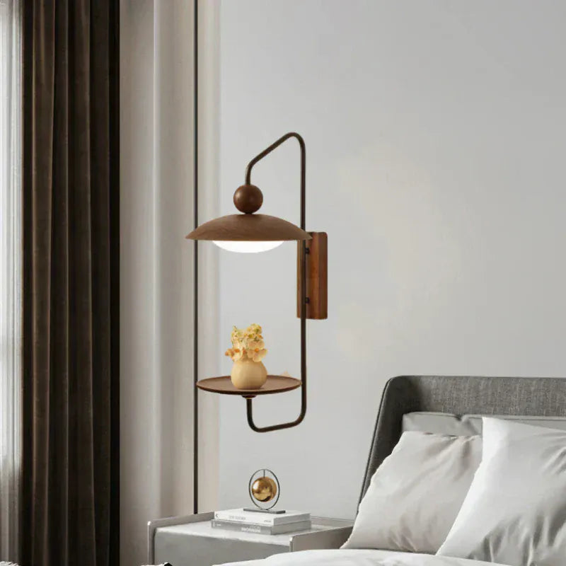 Kinkiet drewniany skandynawski do jadalni