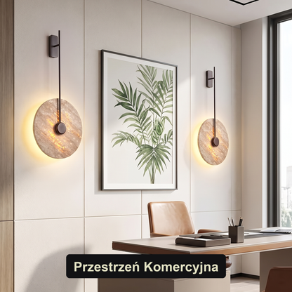 Kinkiet koło – okrąg z kamienia, czarny | ORBINAVA