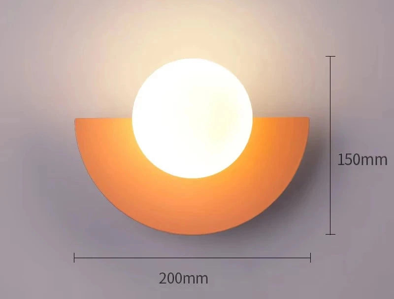 Kinkiet kula biała – LED, kute żelazo – ujęcie 11