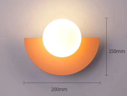 Kinkiet kula biała – LED, kute żelazo – ujęcie 11