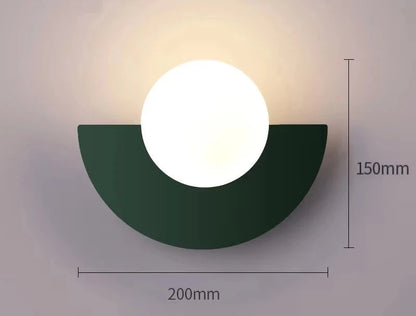 Kinkiet kula biała – LED, kute żelazo – ujęcie 12