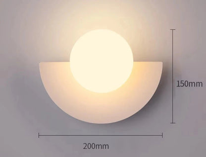 Kinkiet kula biała – LED, kute żelazo – ujęcie 14