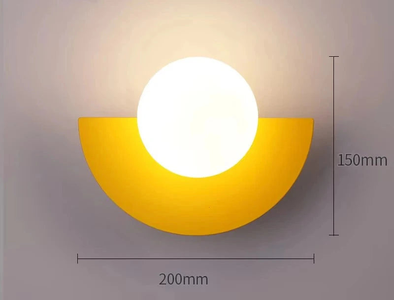 Kinkiet kula biała – LED, kute żelazo – ujęcie 15