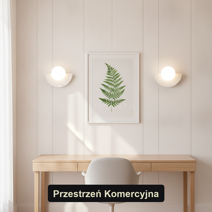 Kinkiet kula biała – LED, kute żelazo – ujęcie 5