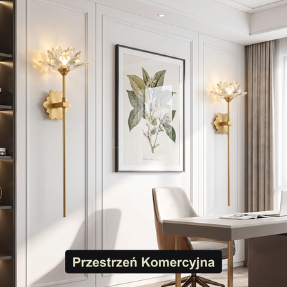 Kinkiet kwiat – złoty lotos | LOTUSA